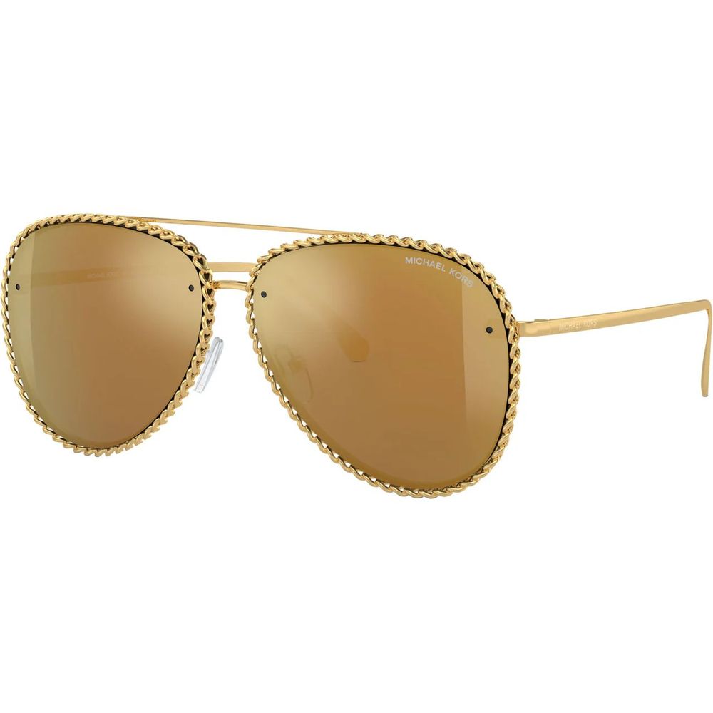 Gold Metal Sunglasses with Mirror Lenses