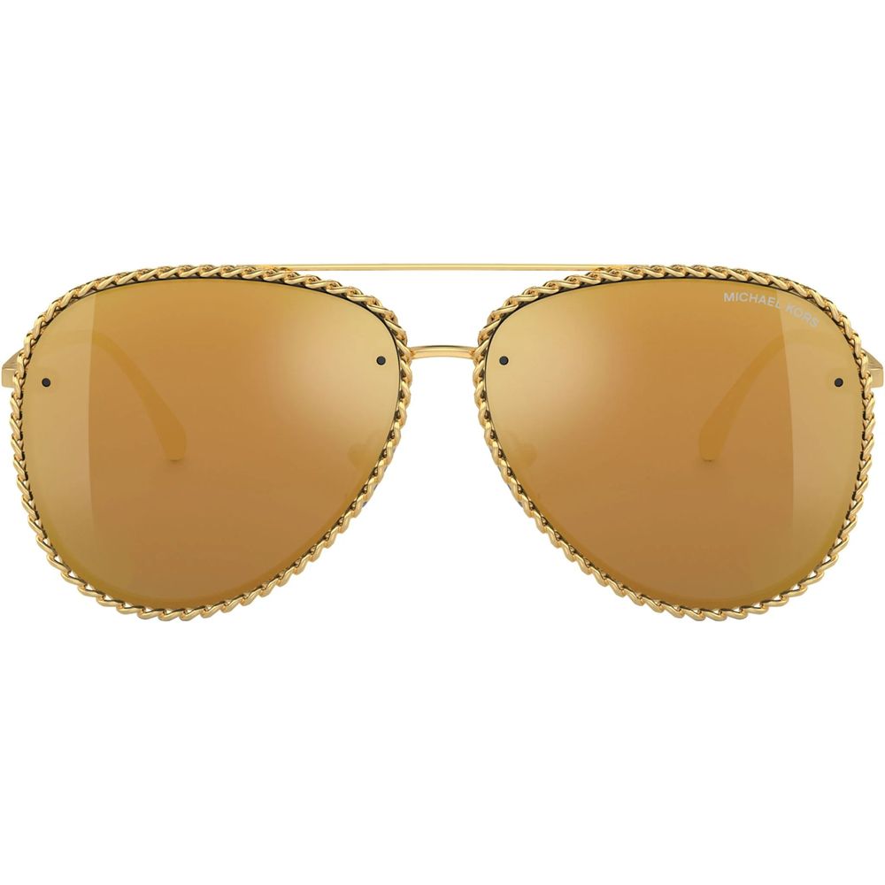Gold Metal Sunglasses with Mirror Lenses