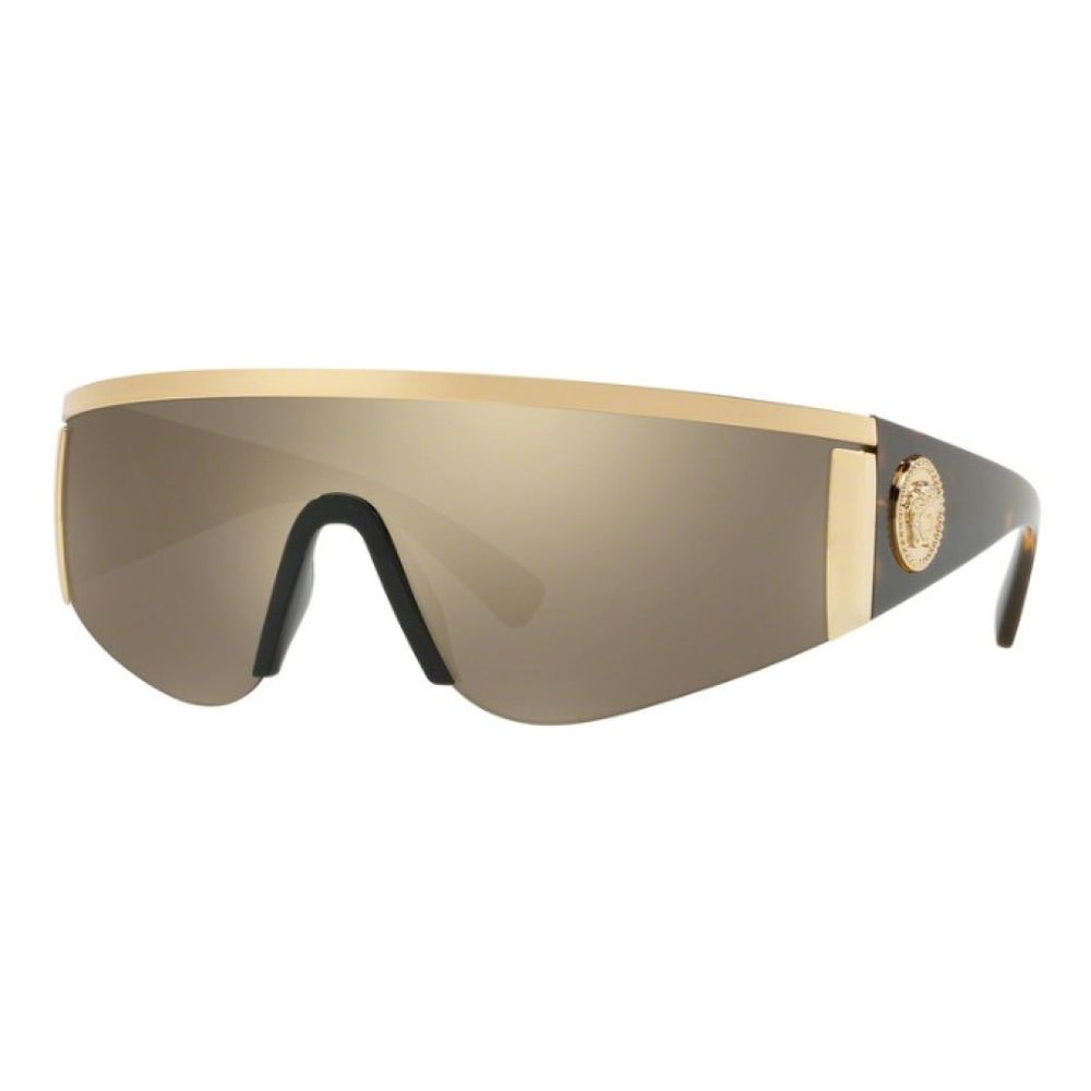 Golden Synthetic Sunglasses with UV Protection