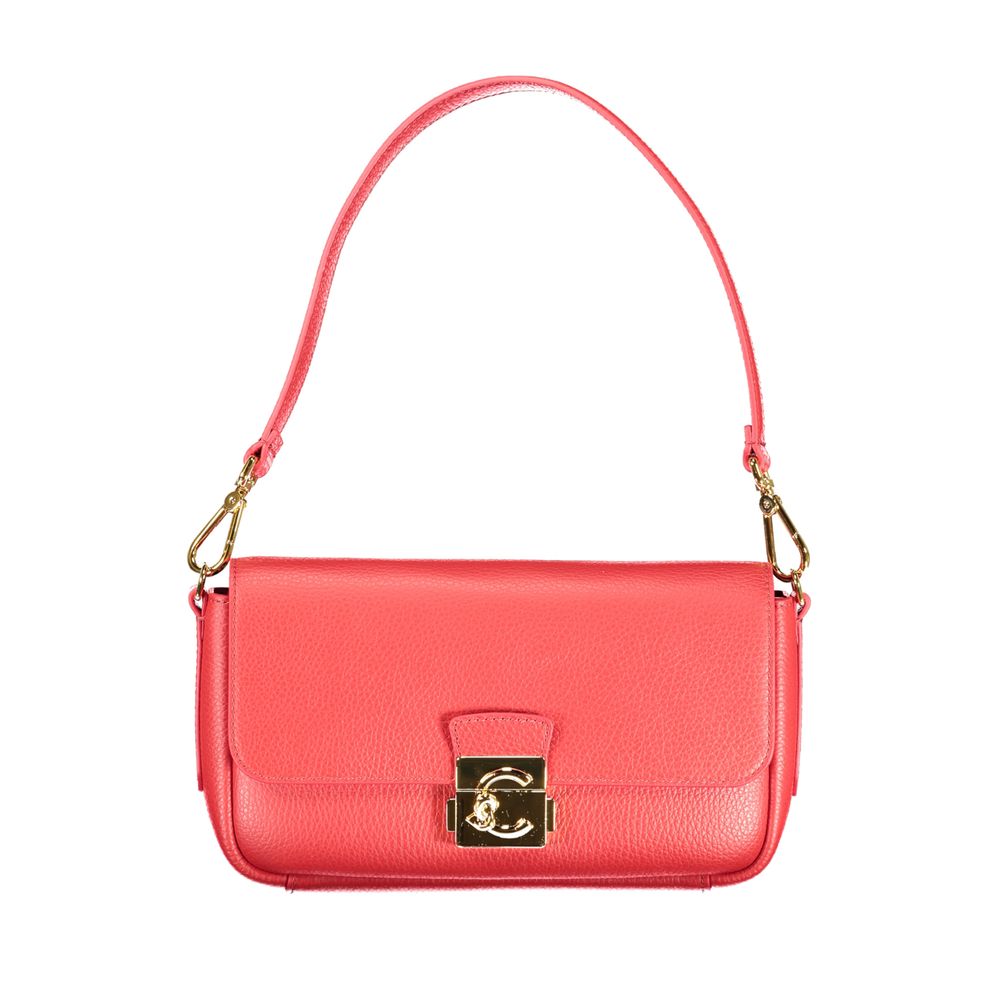 Rosso Leather Handbag with Adjustable Strap by Coccinelle