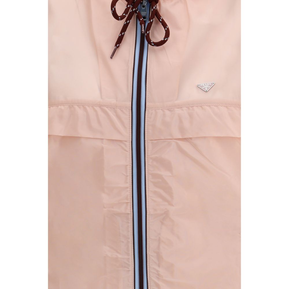 Multicolor Synthetic Hooded Shell Jacket