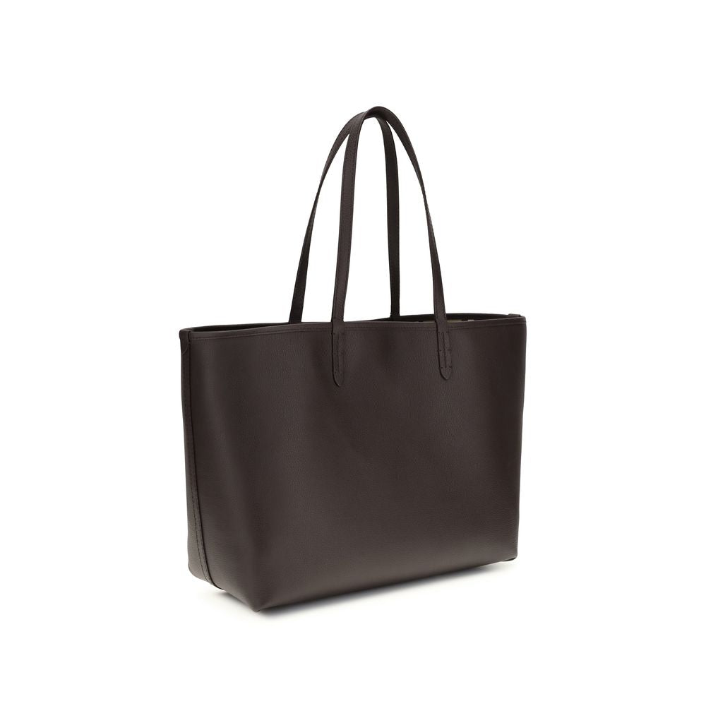Multicolor Leather Shoulder Bag with Reversible Tote and Clutch