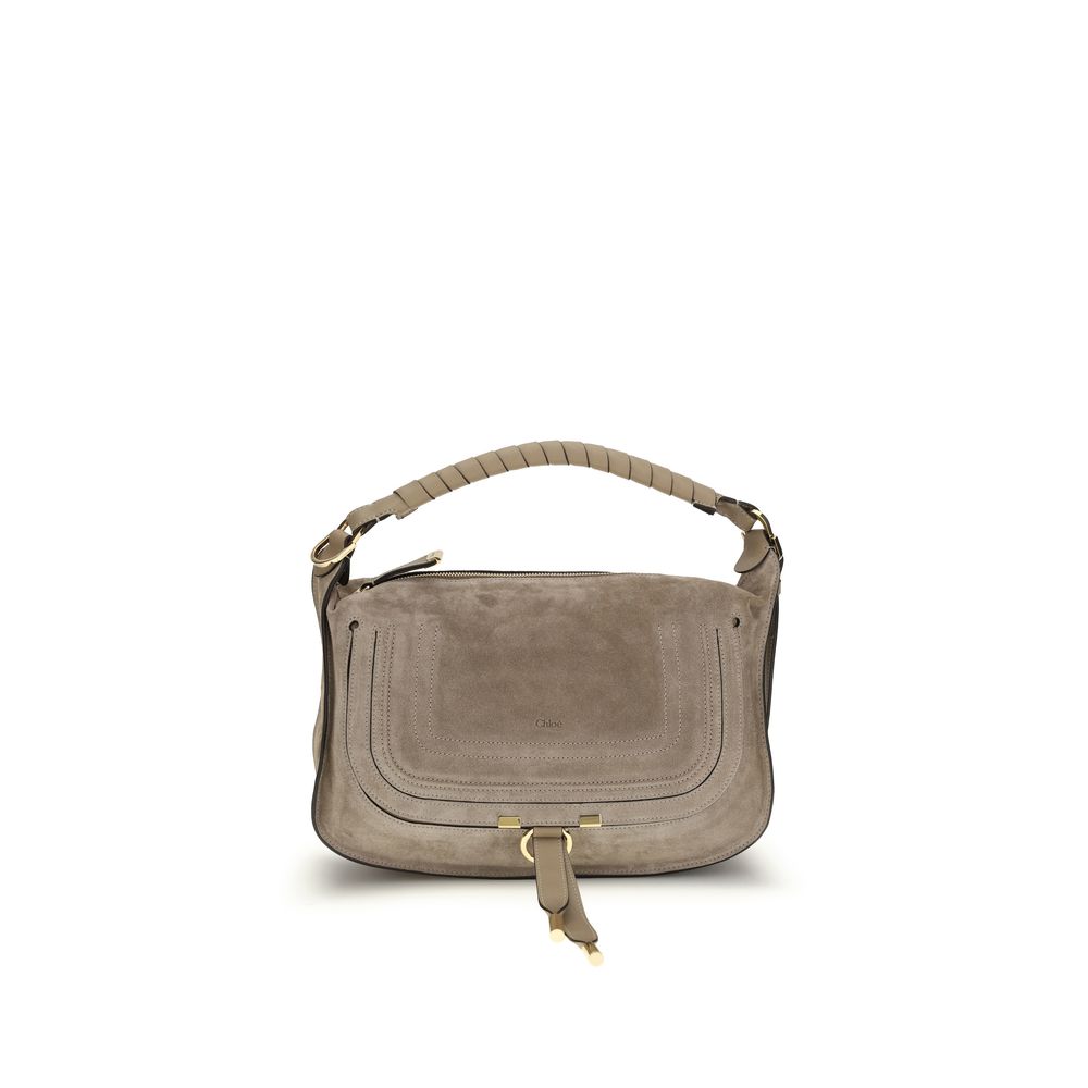 Beige Leather Marcie Small Shoulder Bag