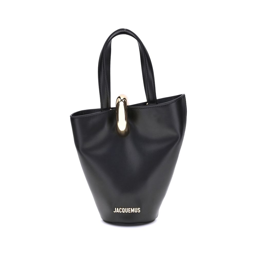 Jacquemus Black Calf Leather Backet Bag