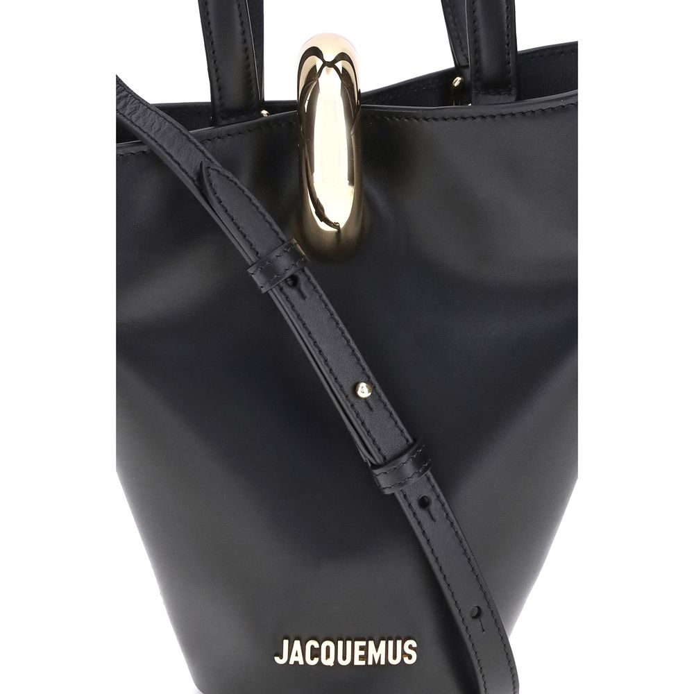 Jacquemus Black Calf Leather Backet Bag