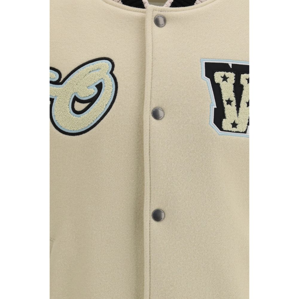 Off-White Beiger Woll-Oversize-Bomber