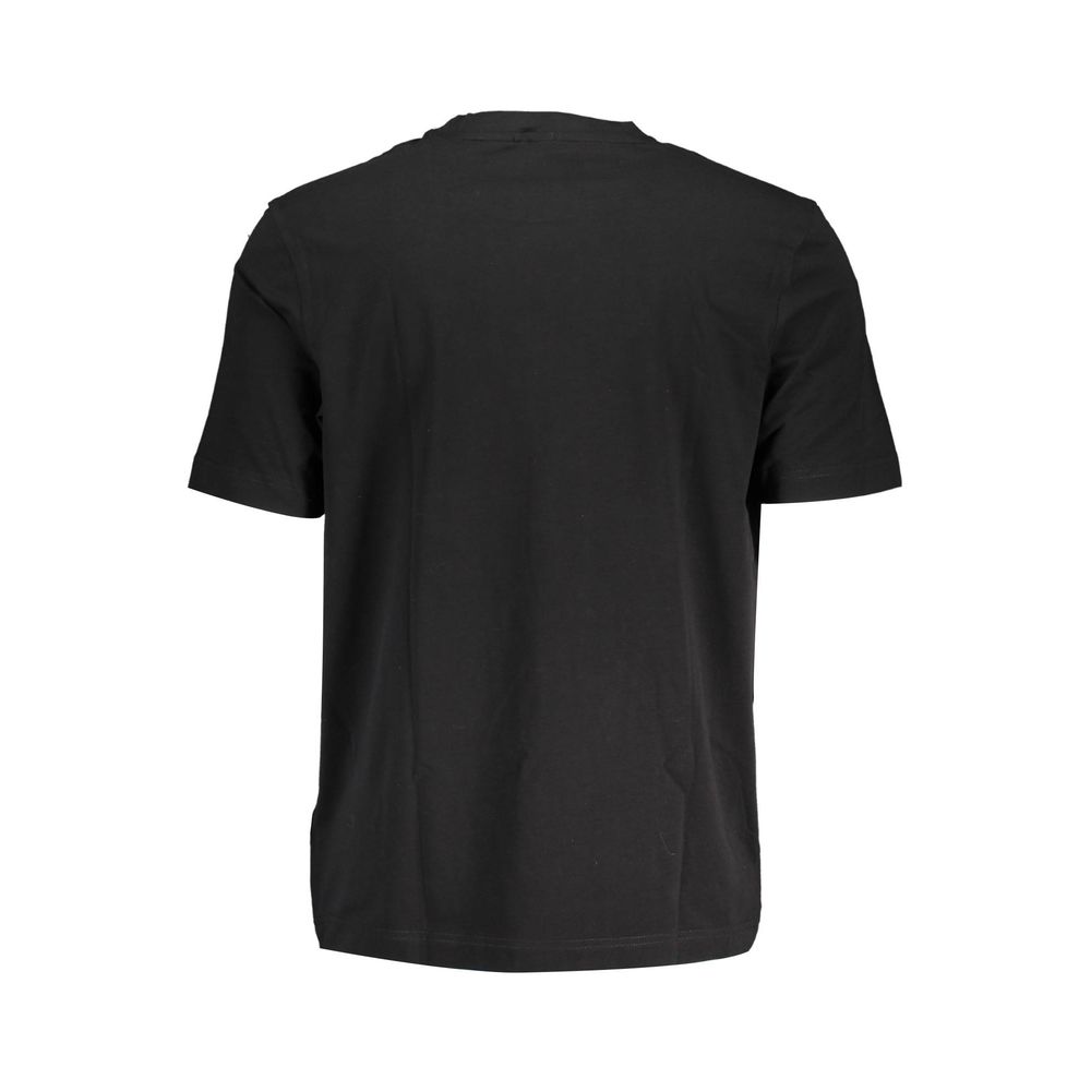 Schwarzes Herren-T-Shirt aus Baumwolle