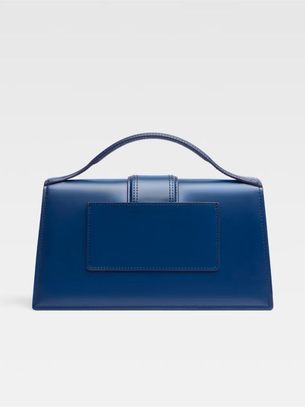 Dark Navy Leather Le Grand Bambino Handbag by Jacquemus