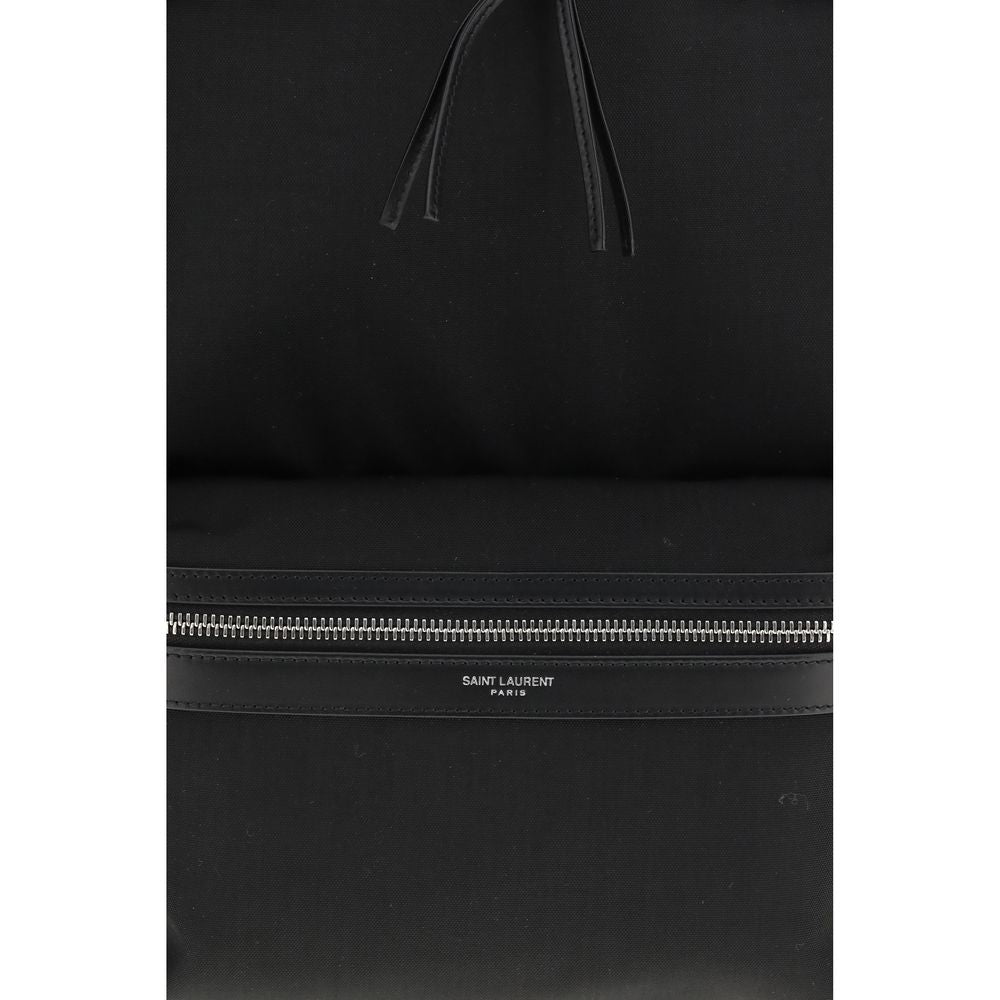 Black Synthetic City Backpack by Saint Laurent