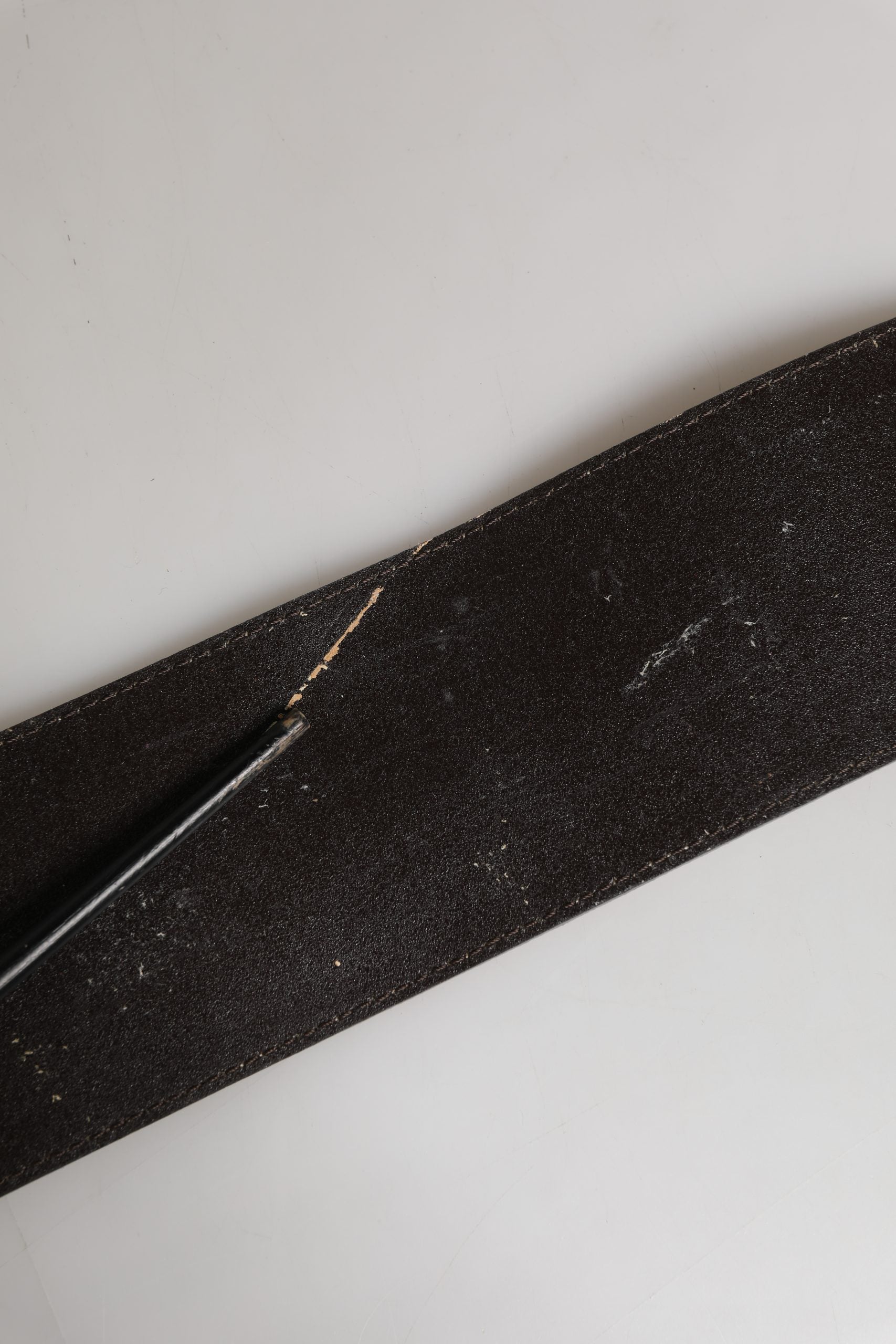 Beige Leather Belt with Silver Metal Buckle by Gianni Versace