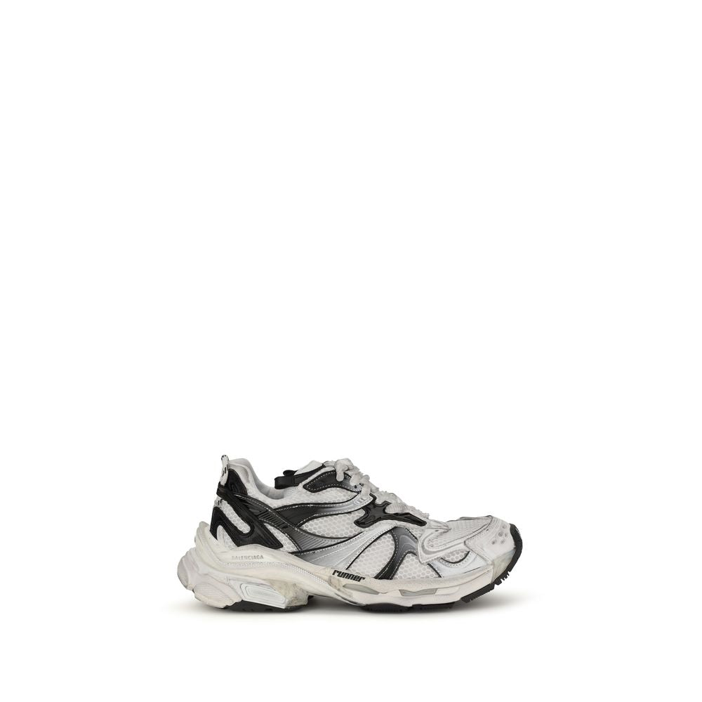 Gray Synthetic Athletic Sneakers with Chunky Sole