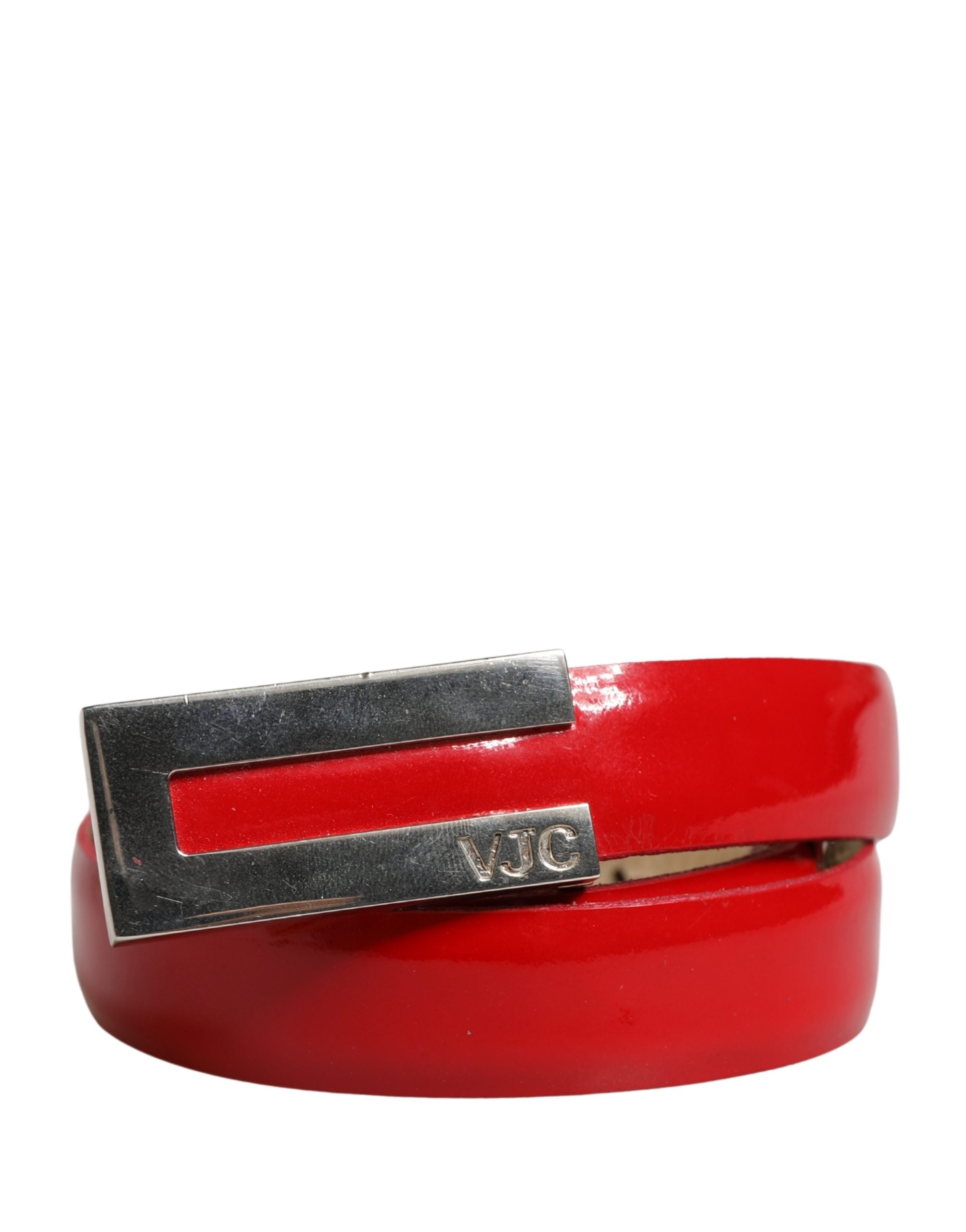 Roter Ledergürtel mit Metallschnalle von Versace Jeans Couture