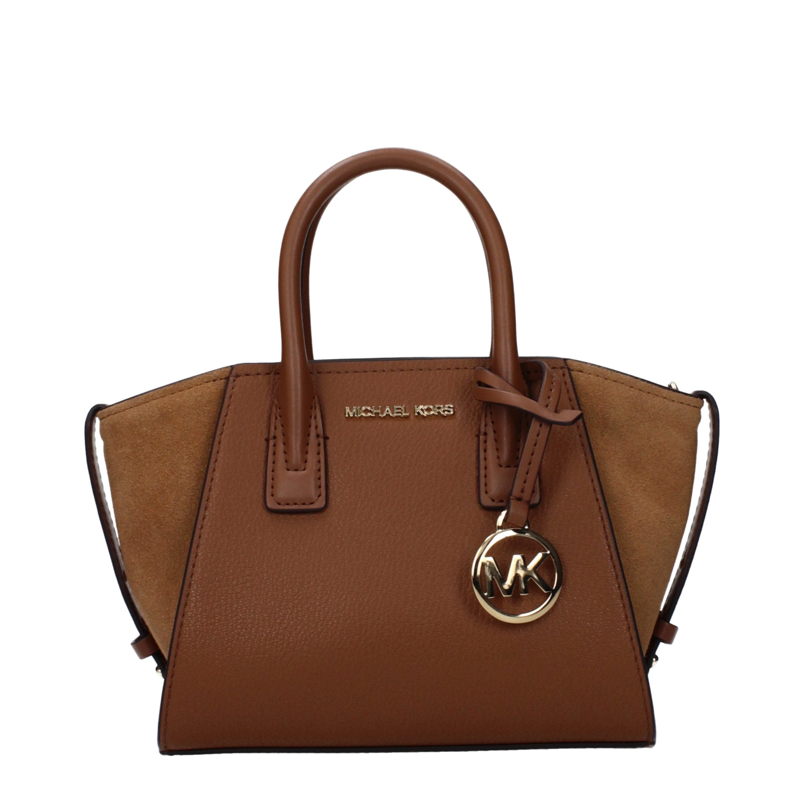 Brown Leather Handbag with Adjustable Straps by Michael Kors
