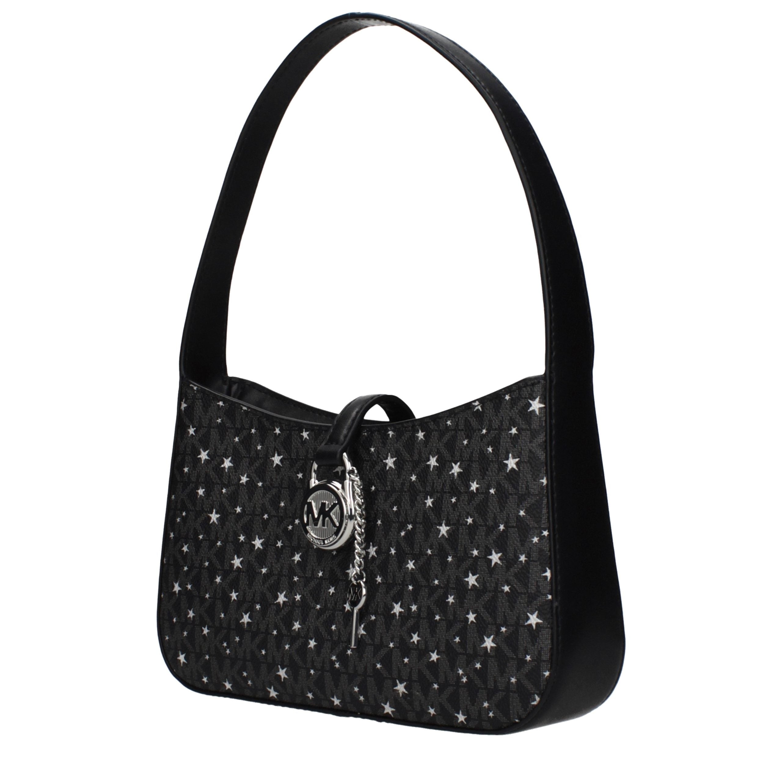 Black Synthetic Handbag with Logo by Michael Kors