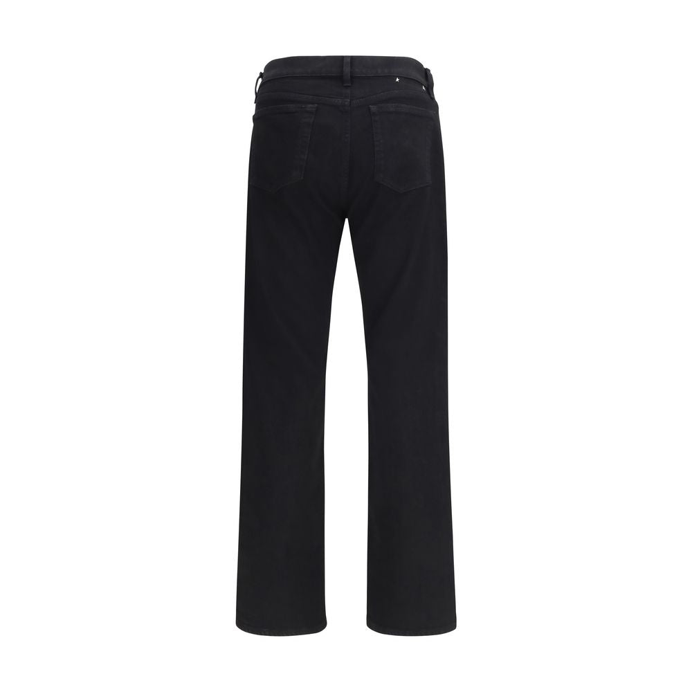 Black Cotton Slim Fit Jeans by Golden Goose