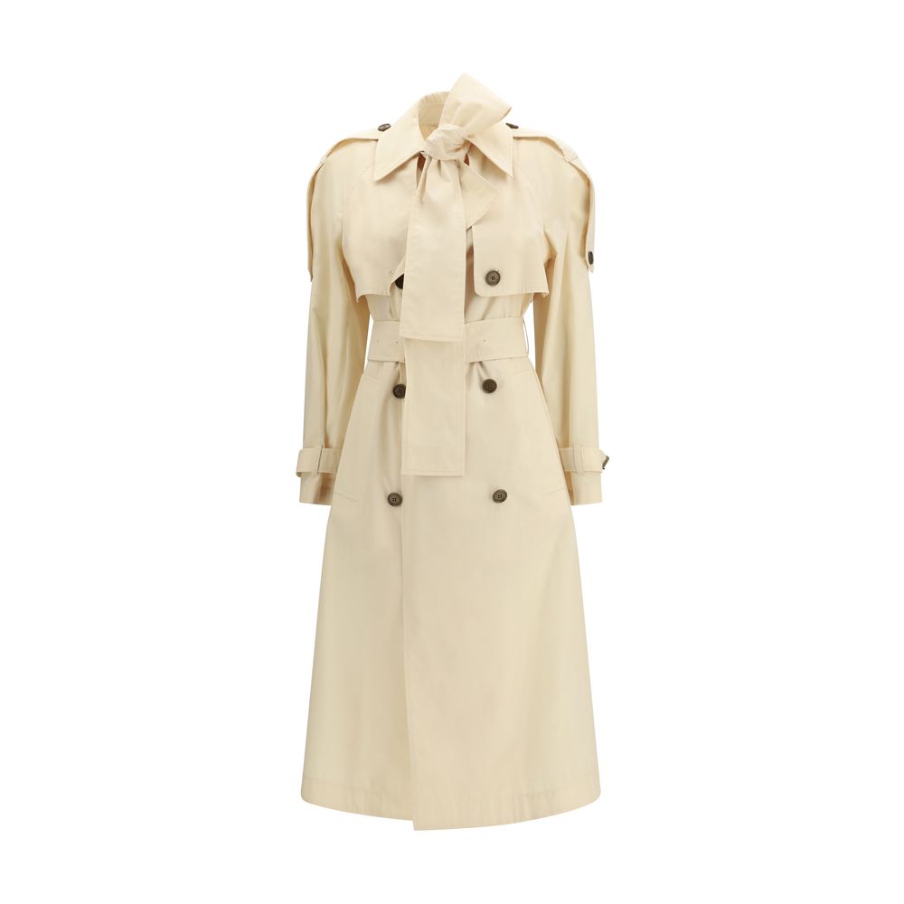 Beiger Trenchcoat aus Synthetik mit Gürtel von Burberry