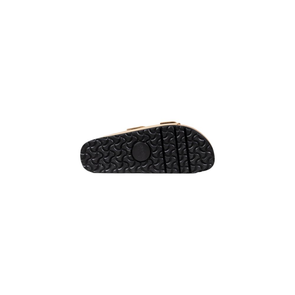 Beige Synthetic Platform Sandals with Adjustable Straps