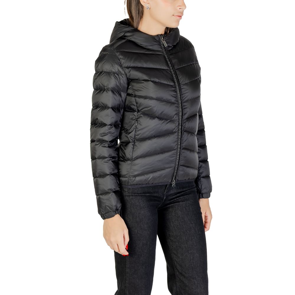 Colmar Originals Schwarze Polyamid-Jacke in voller Länge