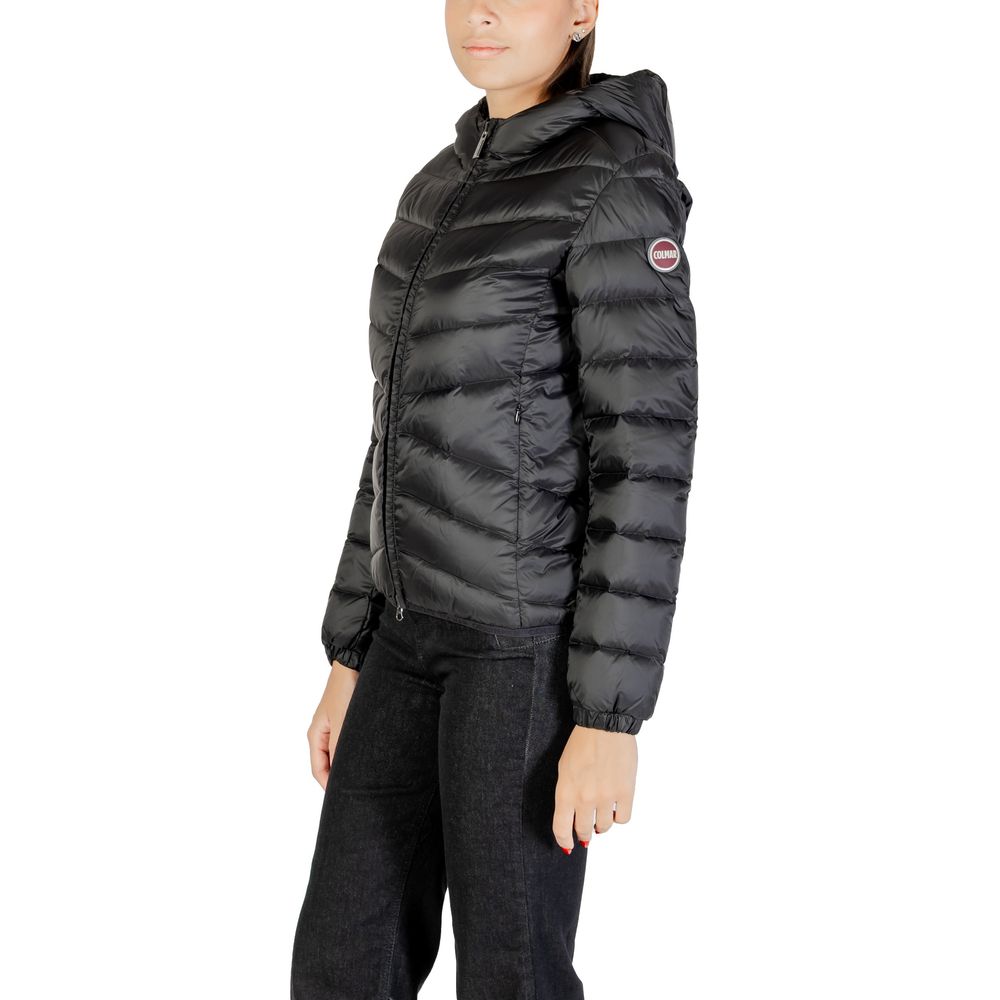 Colmar Originals Schwarze Polyamid-Jacke in voller Länge