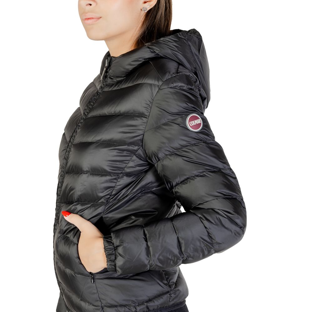 Colmar Originals Schwarze Polyamid-Jacke in voller Länge