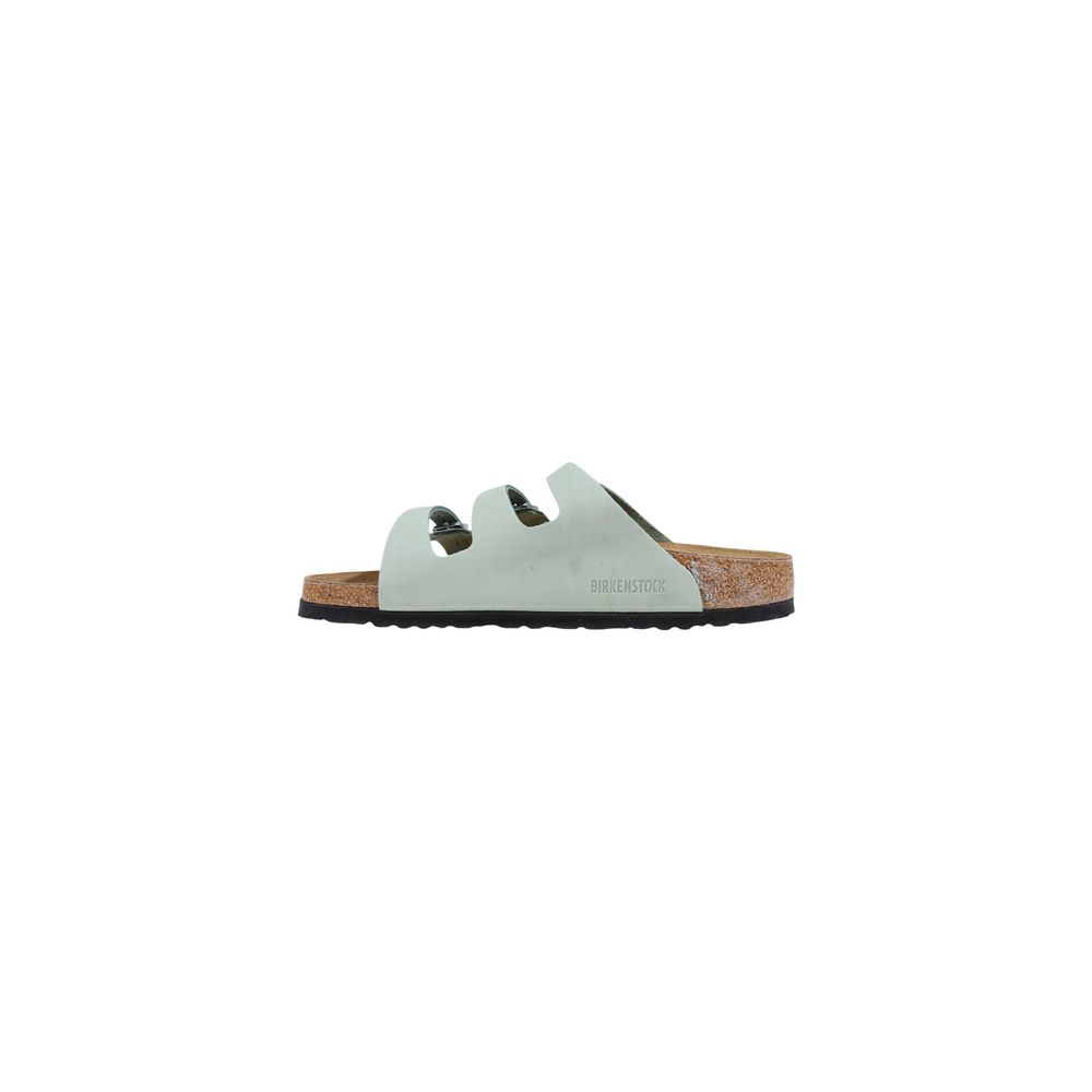 Green Leather Sandals with Adjustable Straps
