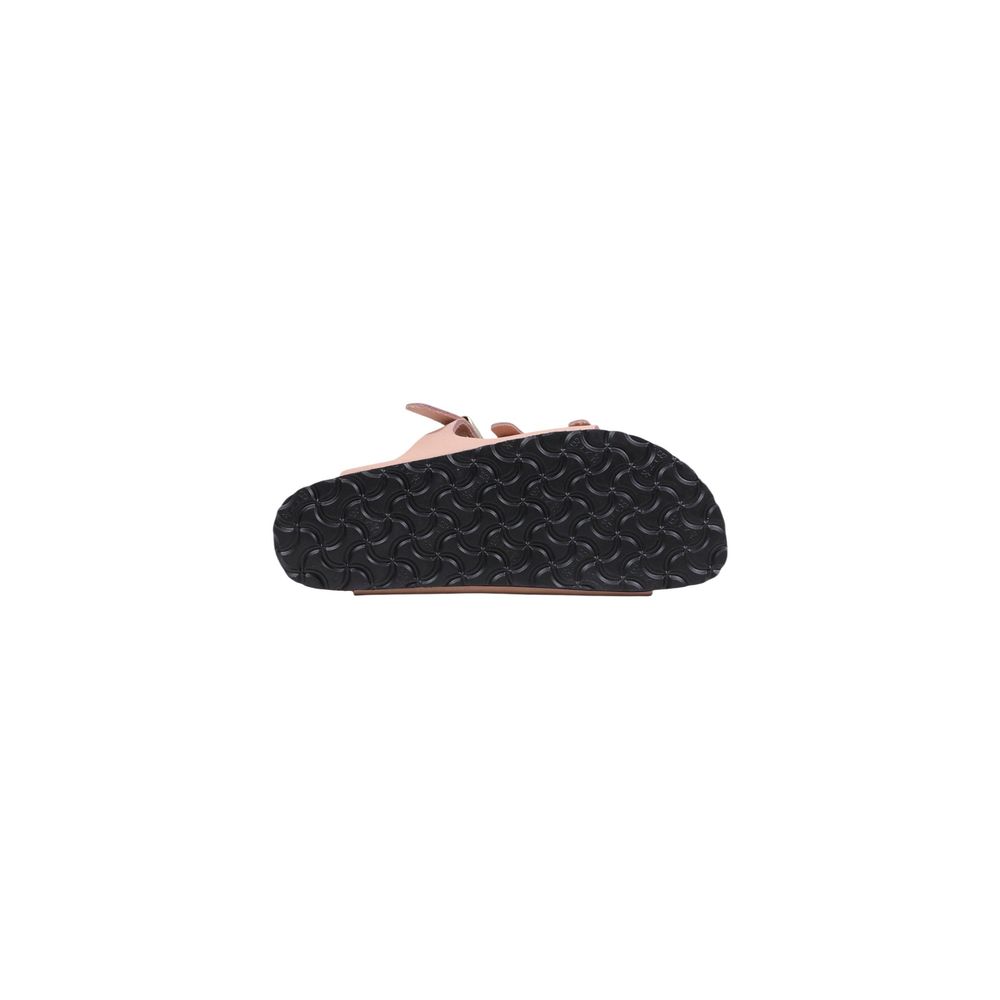 Mehrfarbige Ledersandalen mit verstellbaren Riemen