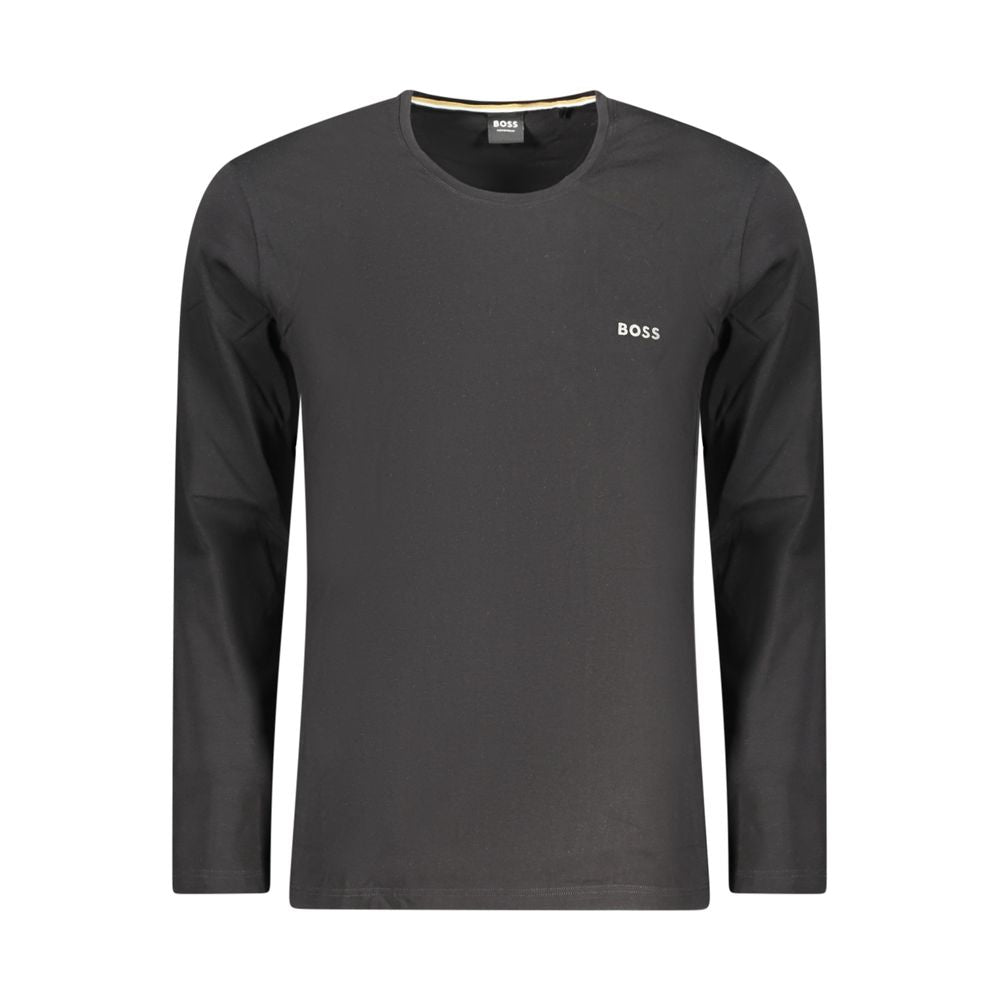 Schwarzes Herren-T-Shirt aus Baumwolle