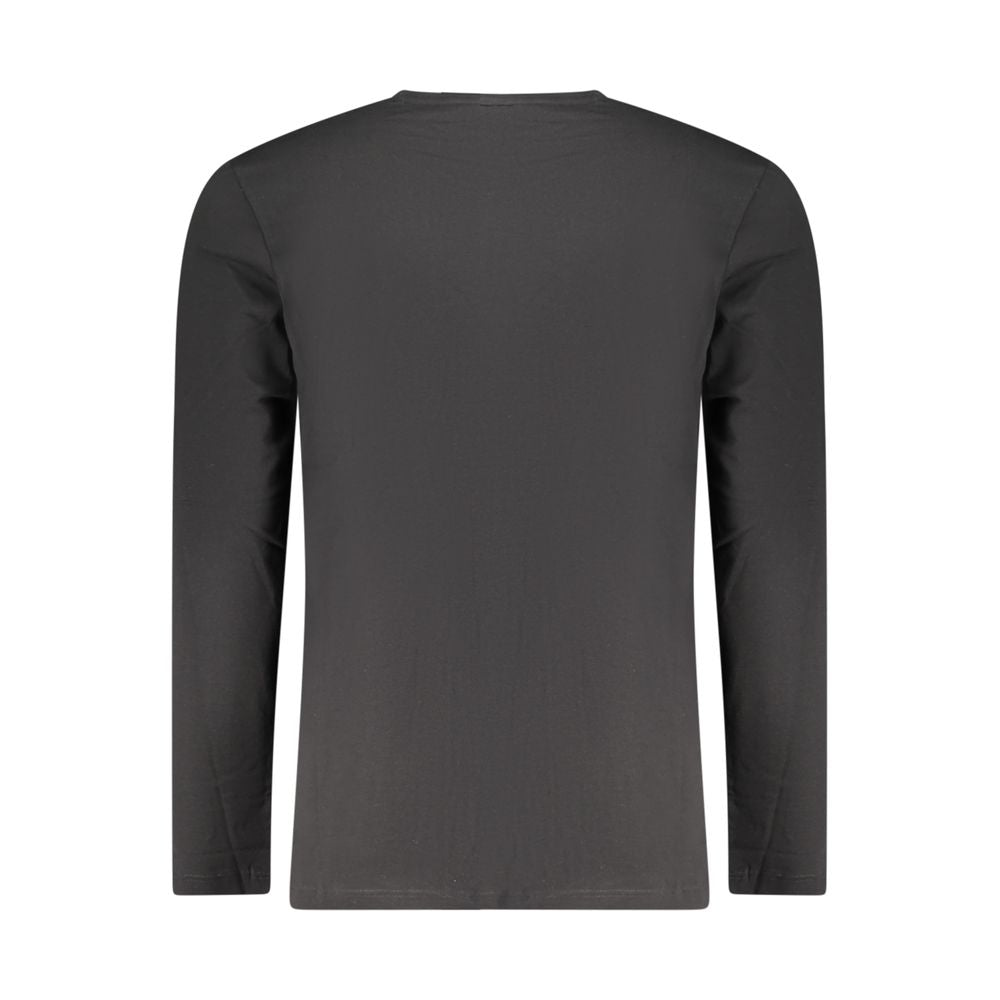 Schwarzes Herren-T-Shirt aus Baumwolle