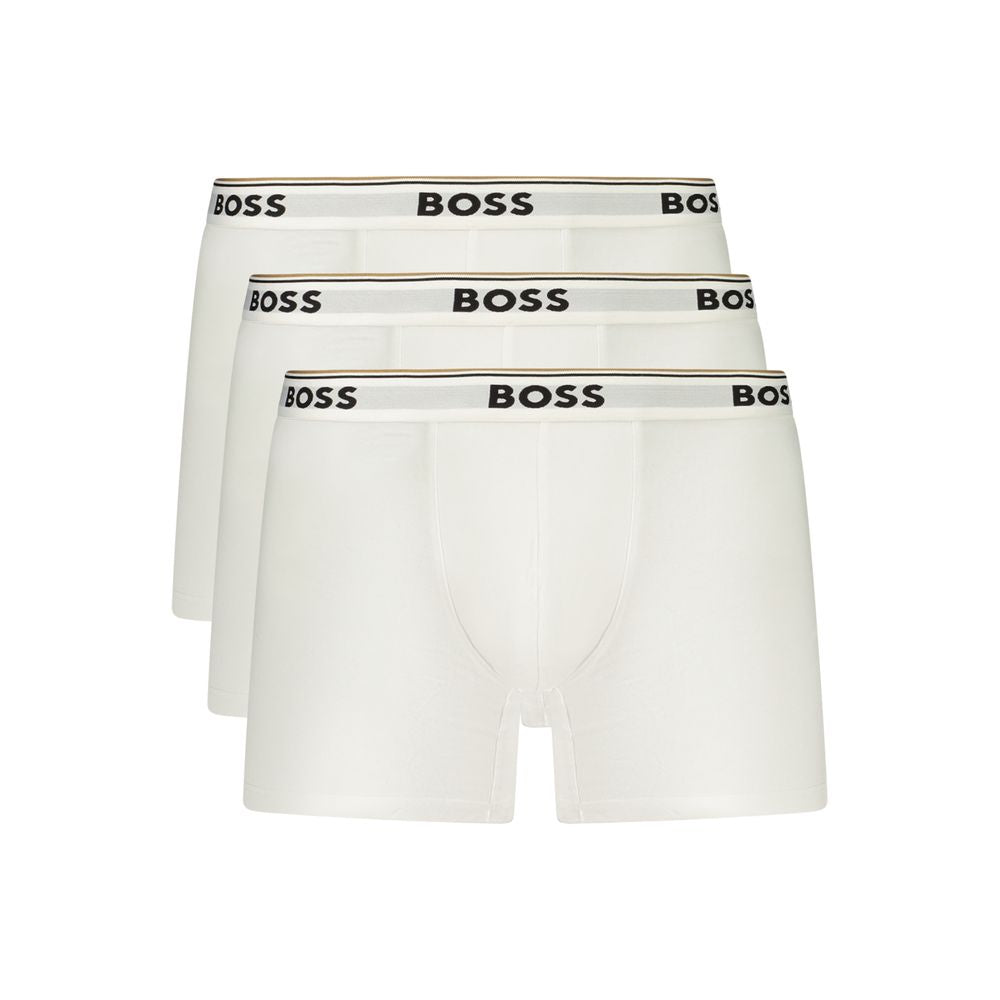 White Cotton Men’s Boxer Shorts by Bianco