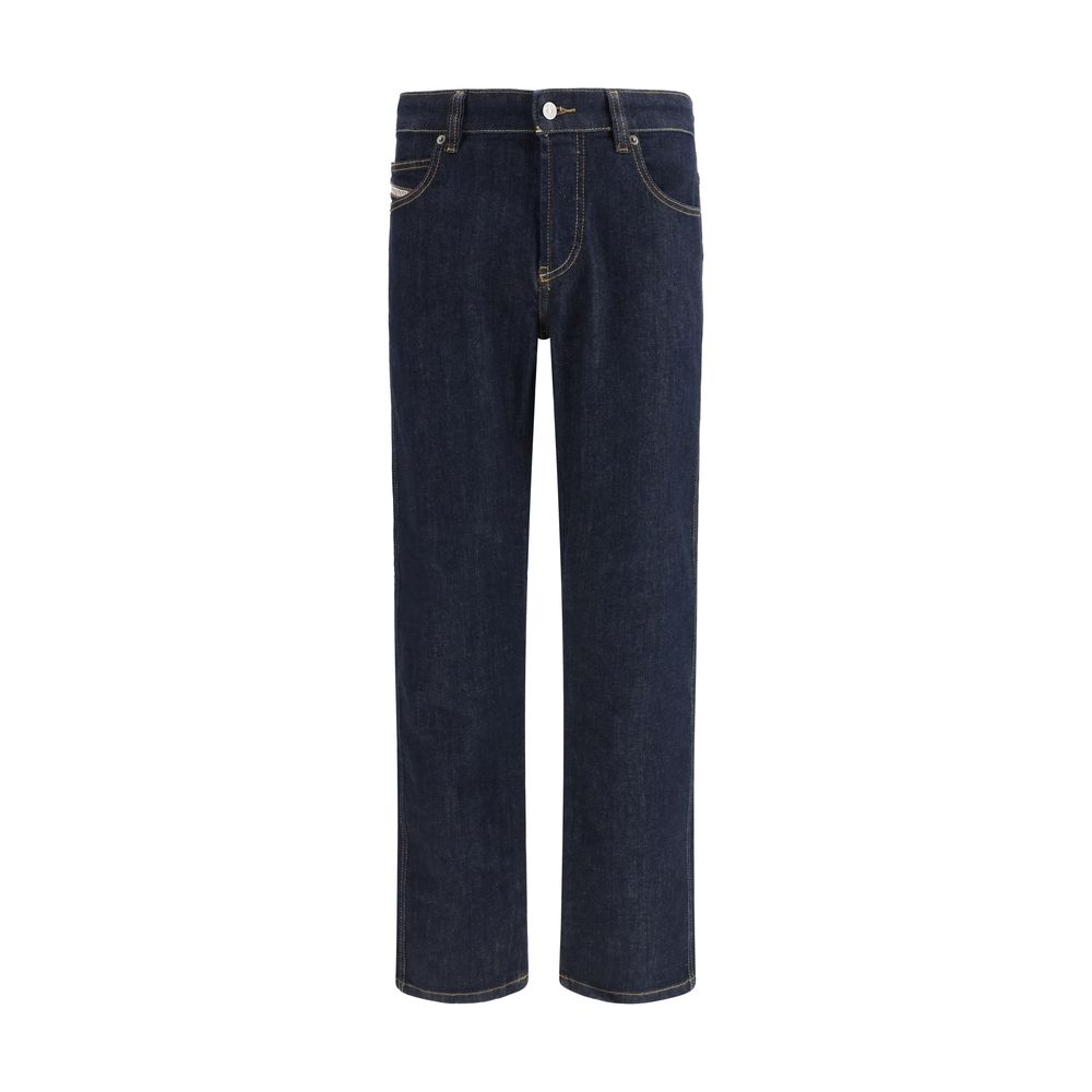 Black Cotton Slim-Fit Jeans by Diesel