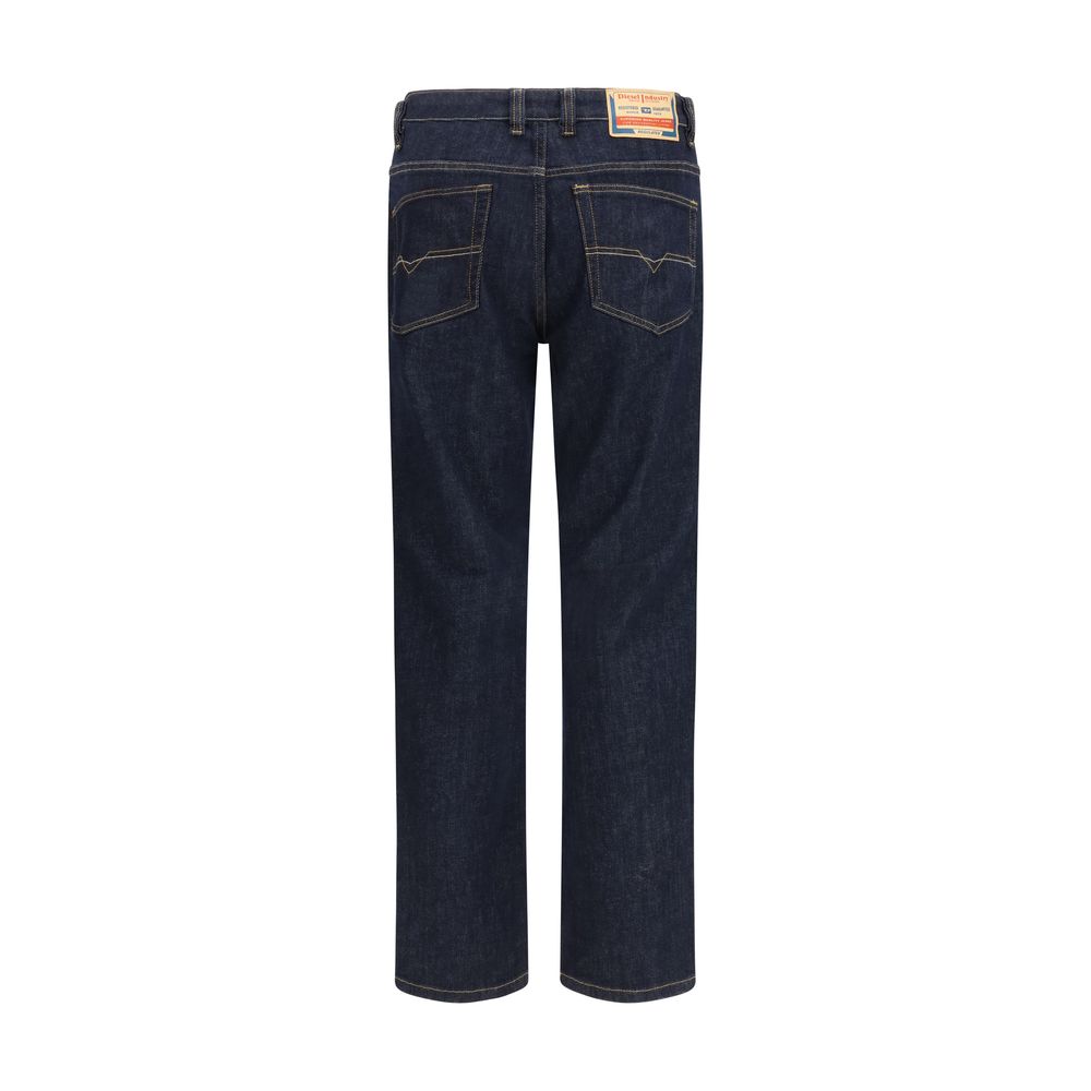 Black Cotton Slim-Fit Jeans by Diesel