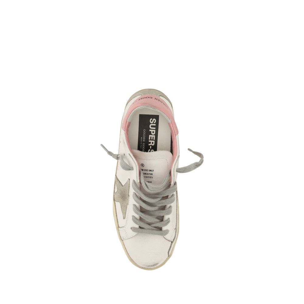 White Leather Bos Taurus Sneakers