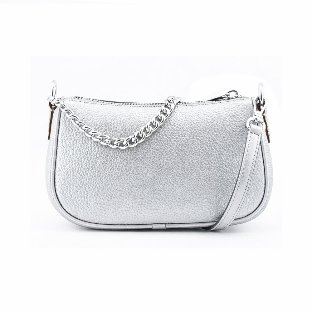 Grey Leather Shoulder Bag by Michael Kors
