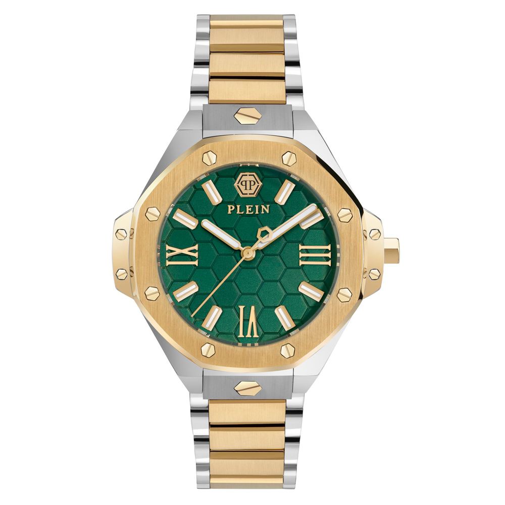 Gold Dress Watch with Green Dial
