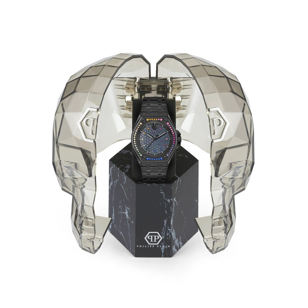Black Stainless Steel Dress Watch with Quartz Movement