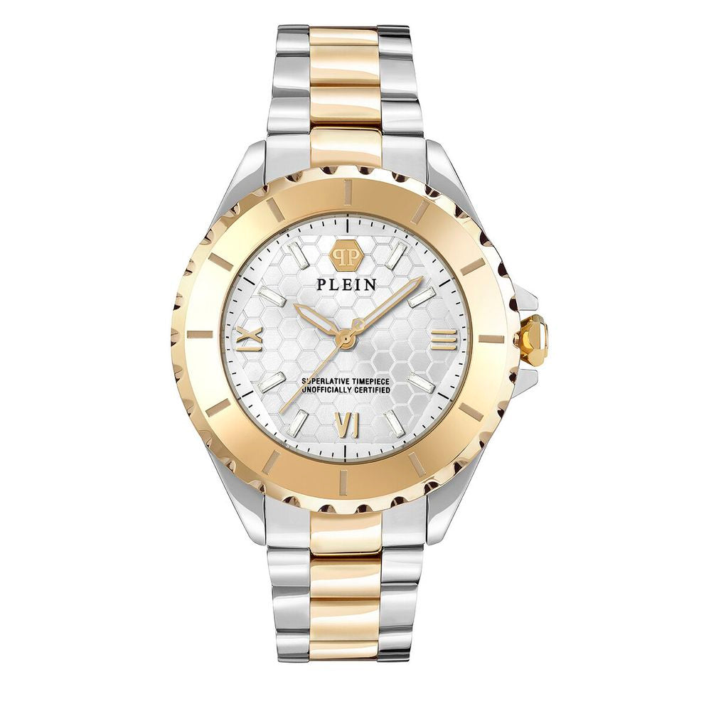 Gold Dress Watch with White Dial