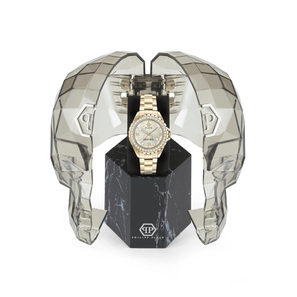 Golden Dress Watch with Stainless Steel Bracelet