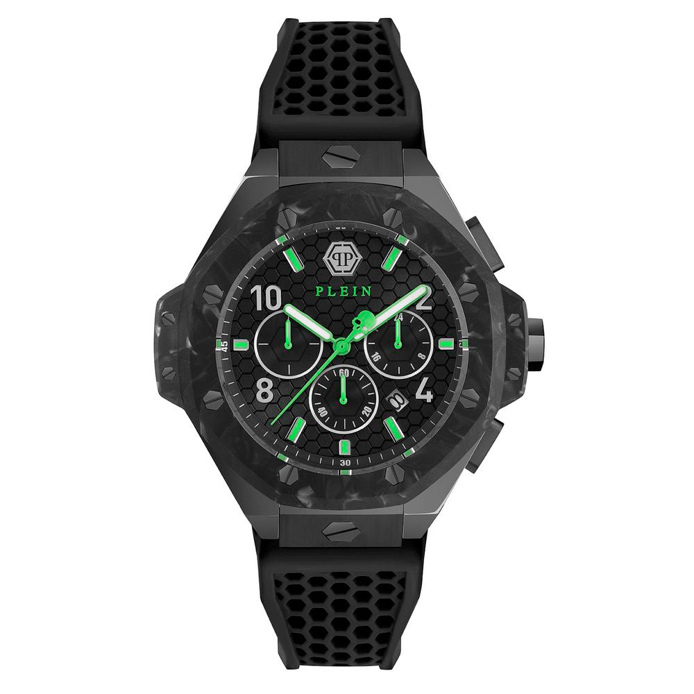 Schwarze synthetische Sportuhr mit Silikonarmband