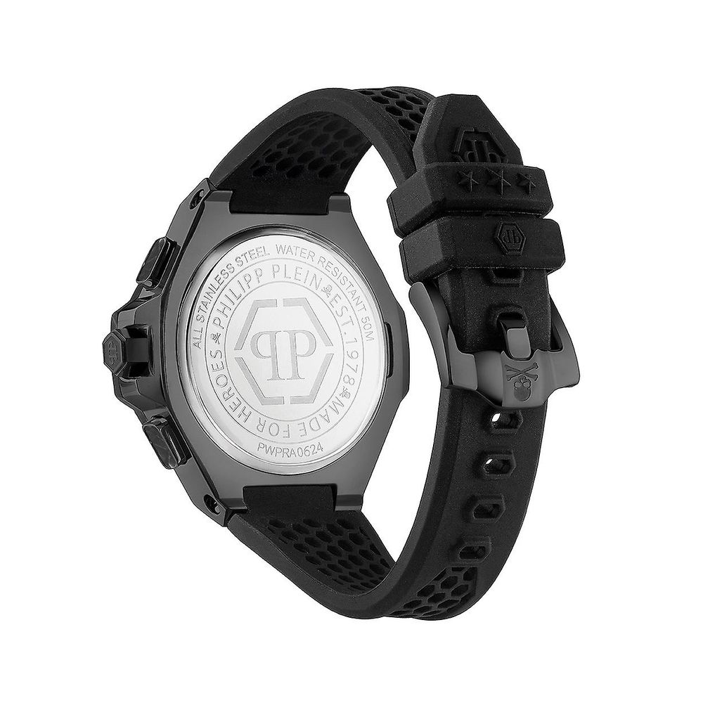 Schwarze synthetische Sportuhr mit Silikonarmband
