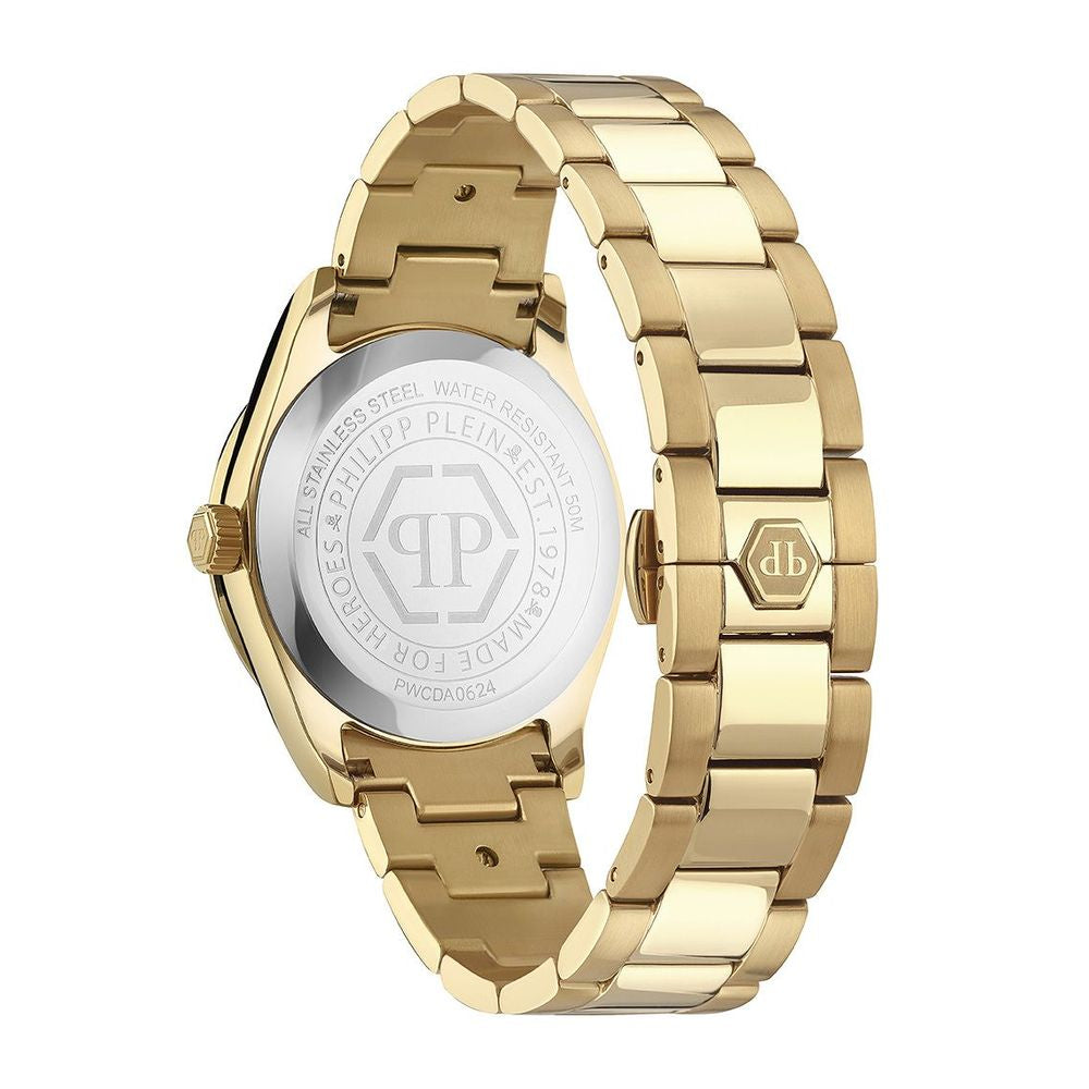 Gold Dress Watch with Black Dial