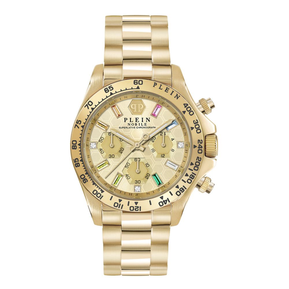 Gold Dress Watch with Stainless Steel Bracelet