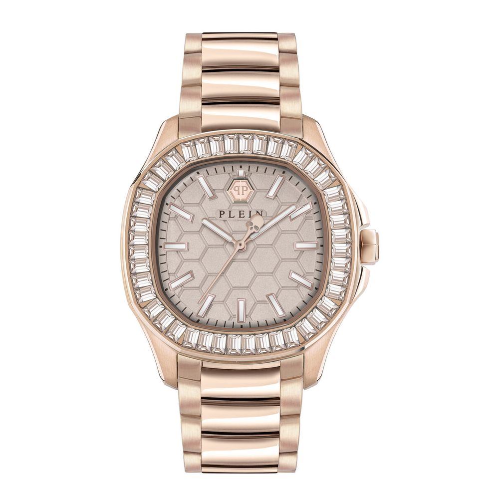 Pink Dress Watch with Synthetic Bracelet and Octagon Chronometer