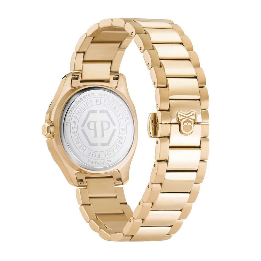 Gold Dress Watch with Black Dial
