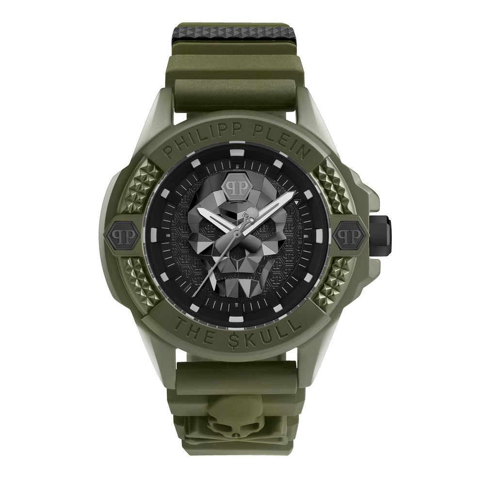 Green Synthetic Dress Watch with Black Dial