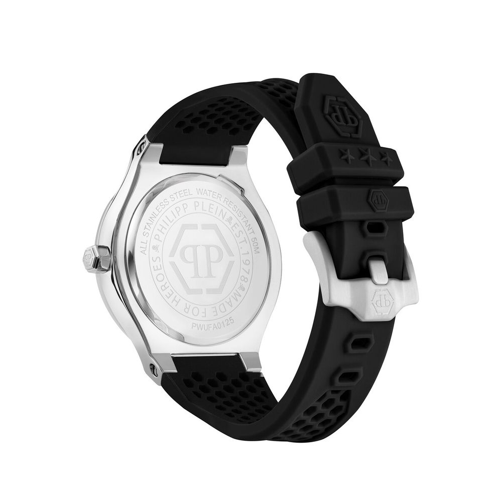 Schwarze Sportuhr aus Synthetik mit Silikonarmband