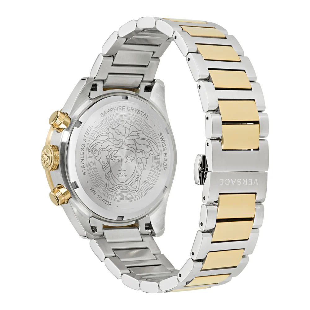 Gray Dress Watch with Green Dial Sapphire Glass