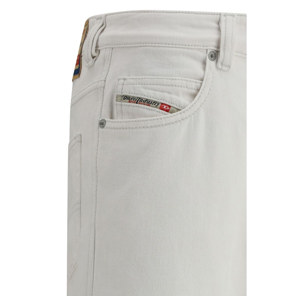 White Cotton Slim Fit 1993 D-Vyl Jeans by Diesel