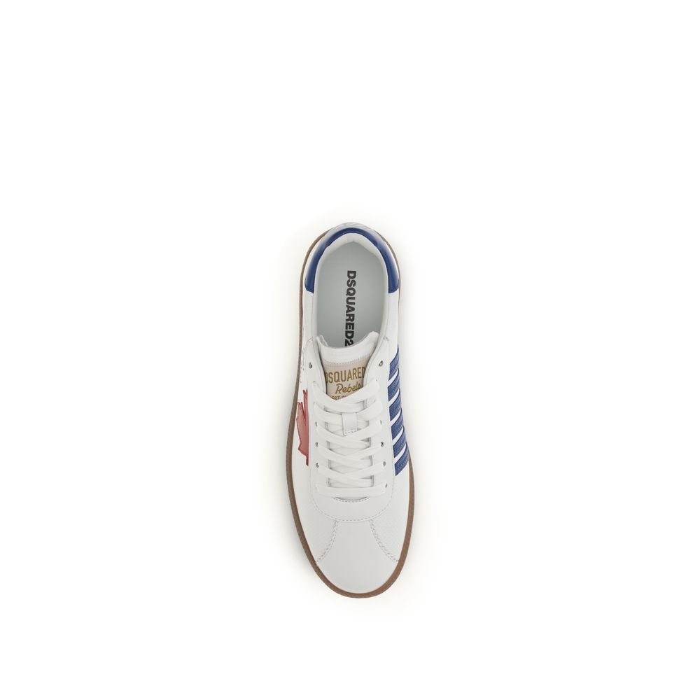 Dsquared² Chunky-Sneaker aus weißem Kalbsleder vom Hausrind