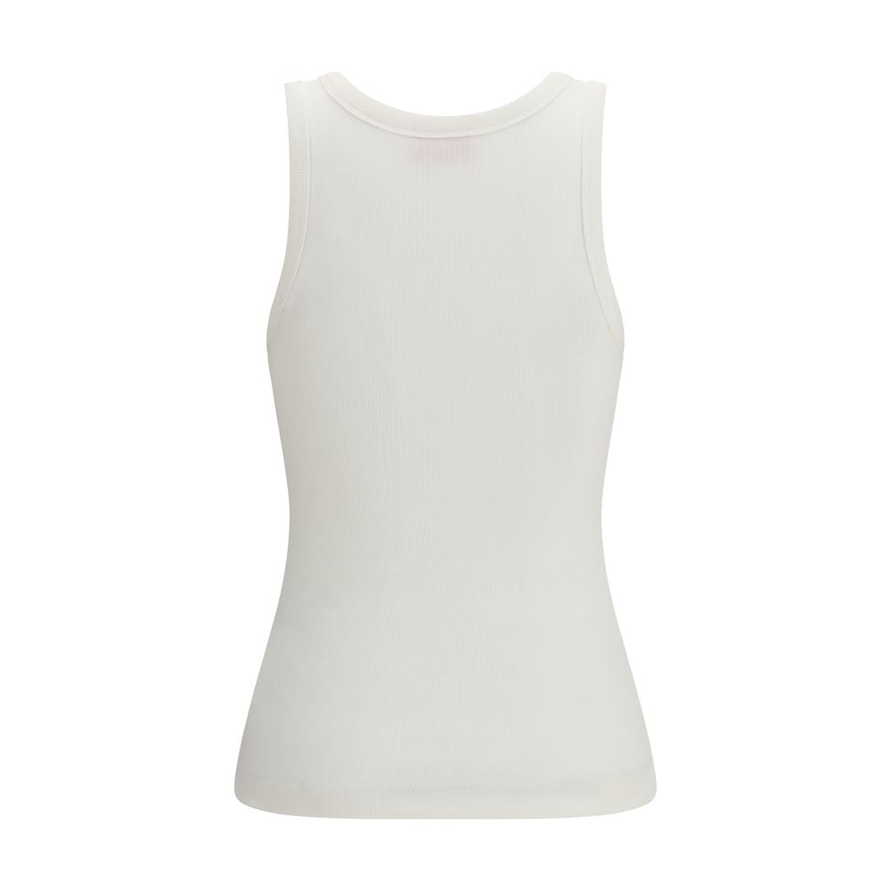 White Cotton Sleeveless Tank Top by Diesel