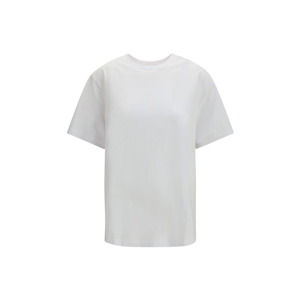 White Cotton T-Shirt with Kenzo Boke Flower Embroidery